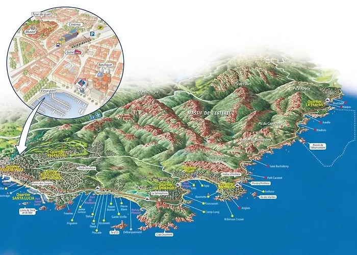 Апартаменты Oasis Des Grands Pins - Saint-raphael - Super Piscine & Tennis Exceptionnel *